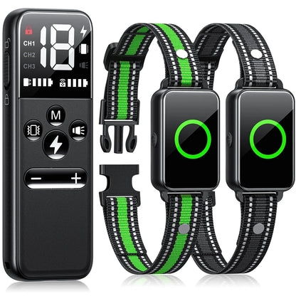 Dog Shock Collar 2 Dogs, Dog Training Collar with Remote, IPX7 Waterproof with 3 Training Modes, Suitable for All Breeds